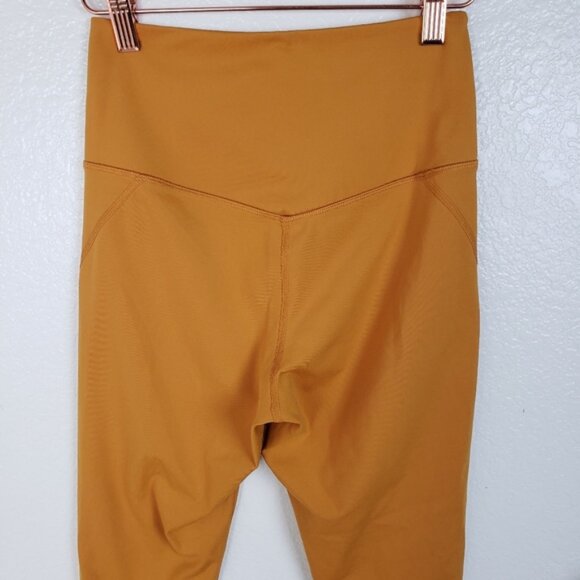 Girlfriend Collective Mustard Yellow Compressive High-Rise Leggings size S - Picture 8 of 14